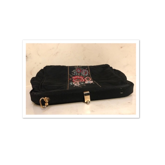 1950s Unique Vintage Embroidered Pinup Clutch Bag - Picture 5 of 8